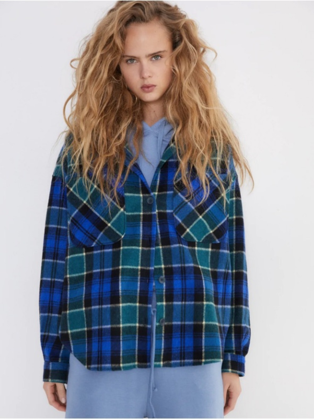 NWT ZARA PLAID OVERSHIRT JACKET SHACKET OVERSIZED
